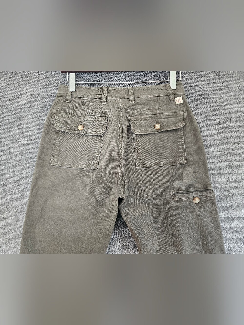 Marine Layer Olive Green Utility Mid-rise Straight Leg Stretch Pants Size 30 - Picture 9 of 15